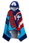 Marvel Captain America Hooded Towel 100% Cotton Avengers Poncho Kids Beach Bath Towel Swimming Wrap Boys Changing Robe