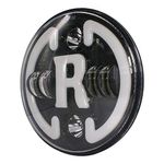 Allextreme EX989H3 7 Inch Full Ring Round LED Headlight with Hi/Low Beam and Angel Eye Lamp Compatible with Bullet, Harley Davidson Jeep Wrangler