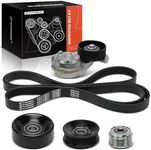 A-Premium Engine Serpentine Belt Drive Kit with Tensioner & Idler Pulley Compatible with Ford Crown Victoria & Lincoln Town Car & Mercury Grand Marquis - 2006-2011 - SOHC V8 4.6L