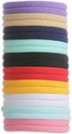 inSowni 50 Pack Super Soft Stretchy DIY Solid Nylon Headbands Baby Hair Bands One Size Fits All (10 Multi-color)