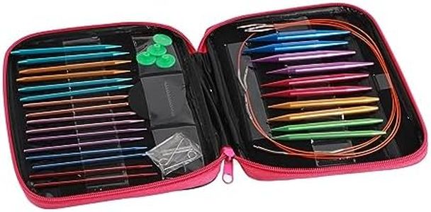 Zixyqol 13 Pairs of Interchangeable Circular Knitting Needles Set, 3mm to 10mm Aluminum Alloy Knitting Needle with Case, Knitting Kit for Beginners