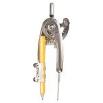 Westcott Metal Ball Bearing Compass with Pencil, Nickel Plated