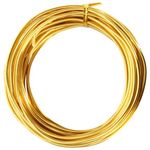 32.8 Feet Gold Aluminum Craft Wire, 9 Gauge 3mm Thickness Sculpting Wire, Armature Wire for Sculpting, Bendable Metal Craft Wire for Making Dolls Skeleton DIY Crafts