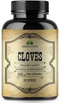 HERBALICIOUS Cloves Capsules - Natural Organic Dietary Supplement - Rich in Vitamins, Minerals, Manganese, Fiber - May Help Strengthen Bones, Promote Digestive Function, Antioxidant Support - 100 Caps