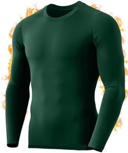 RIKUAOU Men's Thermal Compression Shirts, Long Sleeve Fleece Lined Cold