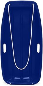 Best Choice Products 35in Kids Plastic Toboggan Snow Sled w/Pull Rope, 2 Handles - Navy