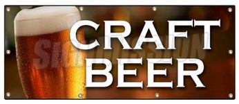 36"x96" Craft Beer Banner Sign microbrewery microbrew Brewery Drinker Mug