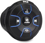 Pyle Amplified Wireless Bluetooth Audio Controller - 300 Watt Bluetooth Media Button, Waterproof Marine Receiver Remote Control W/Aux, Mount for Car Truck Boat Marine Powersport Vehicles - PLMRBT18