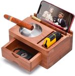 Cigar Ashtray, Square Wooden Cigar 