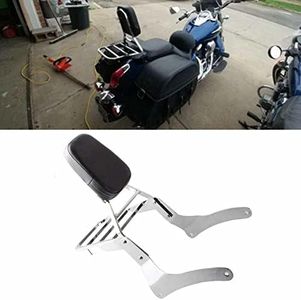 Comfortable Leather Backrest Sissy Bar + Luggage Rack Pad for Kawasaki Vulcan 900 VN900 1996-2018