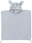 insular Baby Bath Hooded Towel for Toddler, Kids Beach/Pool Towel for Boys Girls,Ultra Soft and Hypoallergenic Muslin Bath Towel, Blue Rabbit