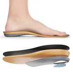 FOVERA Orthotic Low & Medium Arch Support Insole - Shoe Inserts for Flat Feet (Pes planus), Fallen Arches, Plantar Fasciitis, Heel Spurs & Pain - PU Material with Gel Support (L, Men's 8-9.5 UK)