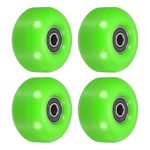PATIKIL 52mm Skateboard Wheels with Bearings, 4 Pack Street Wheels for Skateboards Cruiser Wheel Replacement 95A, Green Black