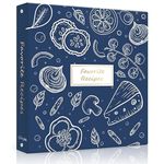 LuBudingJoy Recipe Binder 8.5x11 3 Ring, Recipe Book to Write in Your own Recipes, Family Recipe Binder Full Page with Plastic Sleeves for Cooking Gifts (Gentian Blue)