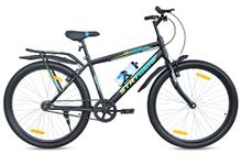 Generic Tata Stryder Neutron Cycle In 26" Wheel Size With 26 * 2.35 Fat Tyre Cycle With Integrated Carrier For 12+ Age Group Black - Rigid, Unisex, Freeride Bike, 17 Inch