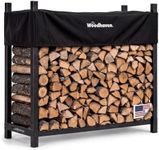 Woodhaven 5-Foot Firewood Rack – American Brand – 1/4 Plus Cord Raised Lumber Storage Rack – Keeps Wood Dry & Ready – Heavy-Duty Steel, Lifetime Structural Warranty (With Cover)