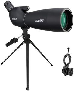 SVBONY SV28 25-75x70 Spotting Scopes, HD Spotting Scope with Tripod, Long Range Spotter Scope with Phone Adapter for Bird Watching, Hunting, Target Shooting