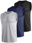 Teesmen 3pcs Tank Top for Men Gym Sleeveless Running Quick Dry Breathable Men Vests Multipack (Multicolor set2-L)