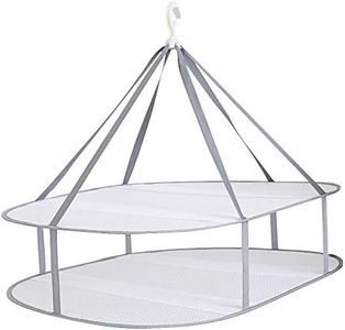 AYE Large Size Sweater Hanging Dryer, 2 Tier Folding Drying Rack, Lay Flat to Dry Mesh Clothes Hanger for Sweater, Delicates and Swimsuit