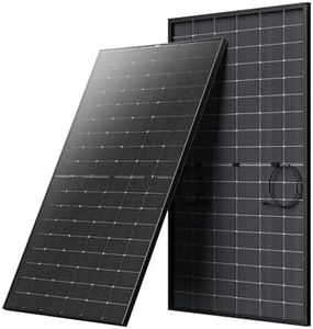 BougeRV Bifacial N-Type 400 Watts Solar Panel, 16BB 24V/12V 400W Solar Panel, for Boat Marine Form RV Camping Log Cabin Roof, Black Frame (1 Pack)