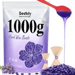 Bestidy Wax Beads, Bagged 1000g, Waxing beans for Hair Removal, Women Men, Home Waxing for All Body and Brazilian Bikini Areas