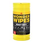 Sika Wonder Wipes Textured Heavy Duty Cleaning Wipes for the Building Trade | Specially Formulated to Clean Hands, Tools and Surfaces - 75 Wipes