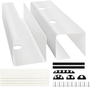 Large Capacity Under Desk Cable Management Trays 2 Pack - Ultra Sturdy PVC Cable Tray - Cable Organizer Under Desk for Office and Home, 2 Install Options for All Applications - White