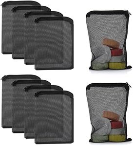 Cobee Bolsas de filtro de acuario, 10 bolsas de medios de filtro de acuario con cremallera, bolsa de filtro de malla fina de alto flujo, bolsas reutilizables para carbón activado, biosferas (10