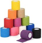 Sagafly 12Pcs Vet Wrap for Dog Self Adherent Bandage Pet Cohesive Bandages Elastic Self Adhesive Bandage Tape for Wrist Ankle Sprains & Swelling Pet Vet Wrap 5cm x 4.5m