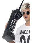 Smiffys Inflatable Retro Mobile Phone, Black 76cm / 30in, 1980's Fancy Dress, Adult Dress Up Accessories