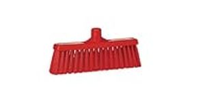 Vikan 31664 Medium Sweep Floor Broom Head, Polypropylene Block, 12-1/4 Inch Polyester Bristle, Red