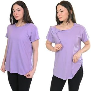 Womens Post Surgery Shirt (Lavender, 2XL)