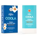 Coola Classic Stick SPF 30, 70 Percent + Organic Sunscreen with Broad Spectrum UVA/UVB Protection, Water Resistant and Non Greasy Formula, Tropical Coconut, 17 g