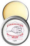 Firehouse Moustache Wax LIGHT - for Beard & Mustache Shaping, Naturally Scented & Colored All-Weather Mustache & Beard Wax (1 Ounce Tin); HANDMADE in Small Batches by John the Fireman