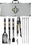 Siskiyou Unisex Denver Broncos 8 pc Tailgater BBQ Set F8BQ020-P, Unisex, NFL New Orleans Saints 8 pc Tailgater BBQ Set, F8BQ150, Steel, One Size