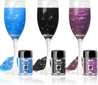 Edible Glitter for Drinks, 3 Colors Luster Dust Edible Set, 5g Food Grade Drink Glitter for Cakes Cookies Drinks Chocolate Decoration