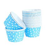 Cups & Cases 24 Pack Blue & White Pleated Baking Cups Standard Size Cupcake Cases