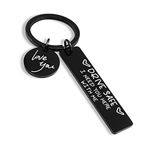 OUMILAN Drive Safe Keychain I Love You I Need You Here With Me Keychain Gifts for Boyfriend Husband Dad Gifts, Drive Safe Keychain(black), Drive Safe Keychain