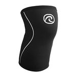Rehband 5mm Knee Sleeve Support for Cross Fit & Heavy Training, Compression Neoprene Knee Sleeve, Feel Stronger + More Secure While Workout, Colour:Black, Size:XXS