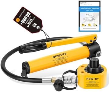 NEWTRY 20T Low Profile Hydraulic Jack Porta Power Kit + CP-180 Manual Hydraulic Hand Pump Multi Section Jack, 1.18” Stroke Industrial Mini Hydraulic Cylinder