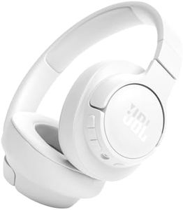 JBL Tune 720BT, JBL Pure Bass Sound, Wireless Bluetooth 5.3 Technology, Customize Your Listening Experience, Up to 76H Battery Life and Speed Charge (5mins = 3H), White