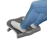 Kensington Adjustable Ergonomic Foot Rest - SoleSaver under desk foot rest for improved posture, siatica and orthopedic relief - Grey (56152)