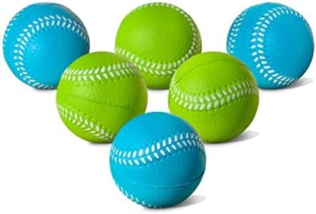 Kids Soft Foam Baseballs, 6 Pack, 2.75" | Safe & Soft Baseballs for T Ball & Toddler Baseball | Official Size Foam Balls for Kids Baseball Batting Practice