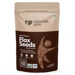 Nourish You Flax Seeds 250g - Alsi Seeds | 100% Organic Flax Seeds for Hair Growth | Raw Seeds for Eating | Source of Iron & Dietary Fibre | Rich in Protein