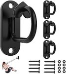 XBA 4PCS Wall Mount Workout Anchors, Resistance Bands Wall Anchors, Door Anchors Stainless Steel Mounted Hooks for Hanging Resistance Straps Body Exercise Training Stretching Home Gym Workouts