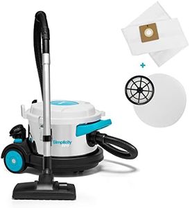 Simplicity Brio Bagged Canister Vacuum Bundle With Certified HEPA Replacement Filter Set and Bags for Floors, Rugs and More