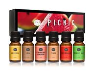 P&J Trading - Picnic Set of Scented Oils - Strawberry Lemonade, Ambrosia, Watermelon, Cola, Peach, Fresh Cut Grass Fragrance Oils for Candle Making, Soap Making, Diffuser Oil