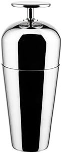 Alessi The Tending Box GIA26 - Parisienne Design Cocktail Shaker, with One Lower and One Upper Glass with Knob, in 18/10 Stainless Steel, 50 cl
