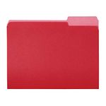 Amazon Basics File Folders, Letter Size, 1/3 Cut Tab, Red, 36-Pack