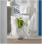 Ikea Ethylene Vinyl Acetate Light Weight And Folds Up Laundry Bag With Stand White 70 L